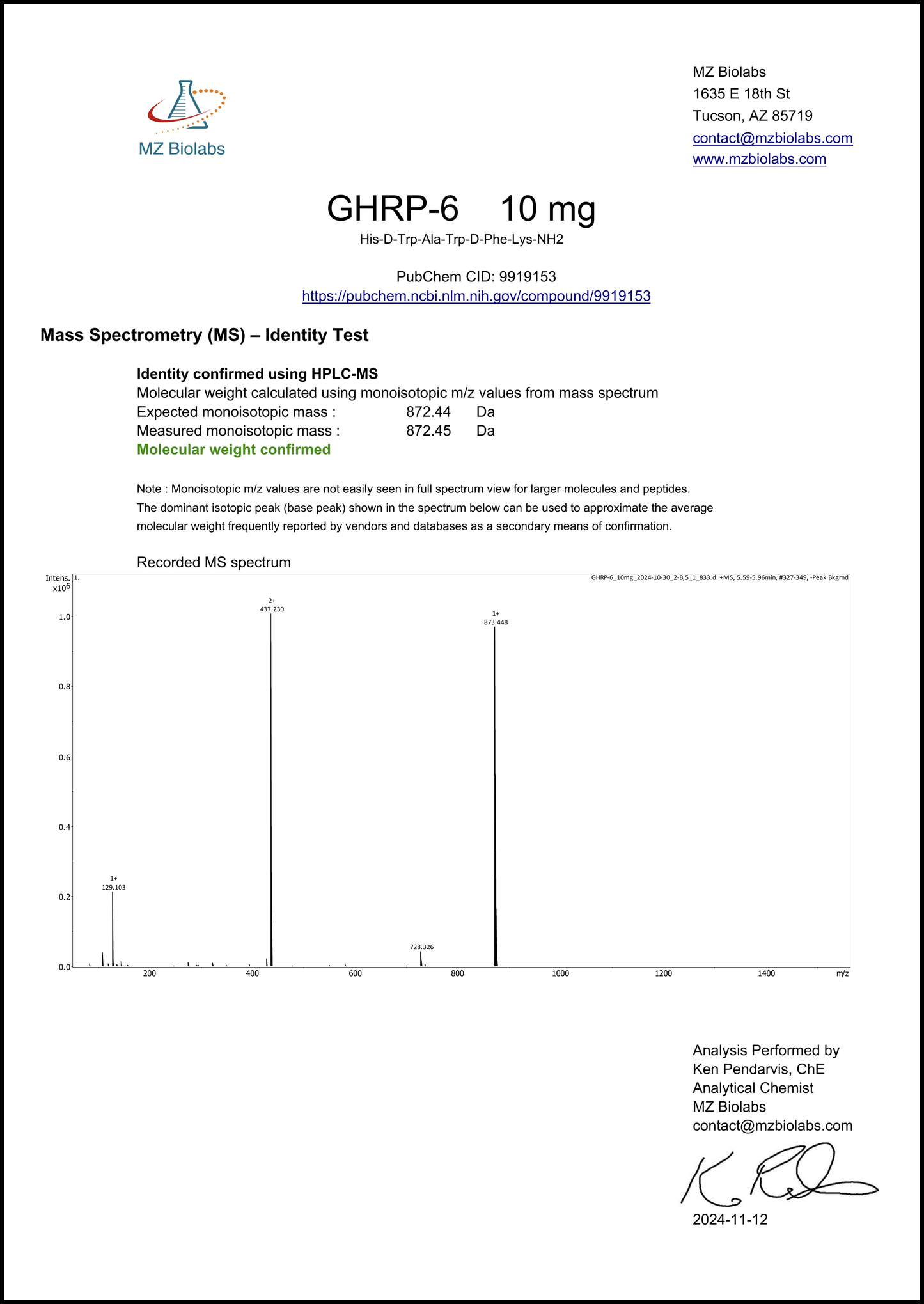 GHRP-6 Peptide